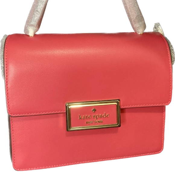 🎉NWT Kate Spade ♠️ Reegan smooth leather Pink Peppercorn tote with strap - Picture 9 of 14